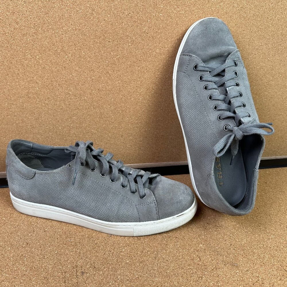 Trask Men's Suede Light Grey Leather Sneakers Size 9.5